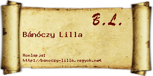 Bánóczy Lilla névjegykártya