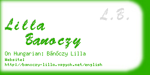 lilla banoczy business card